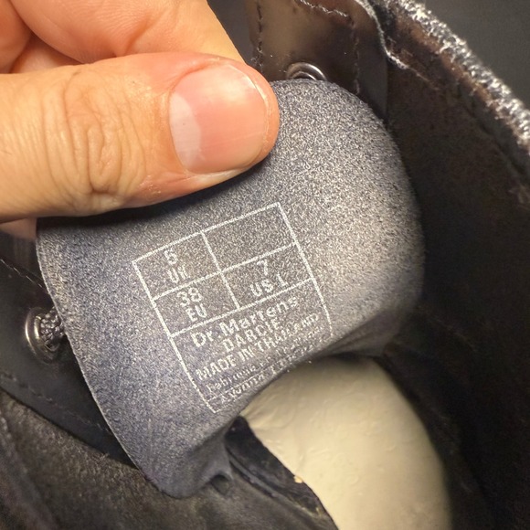 Dr. Martens Darcy Heeled Lace Up‎ Boots Black Leather Women's US 7 UK 5 - Picture 7 of 7